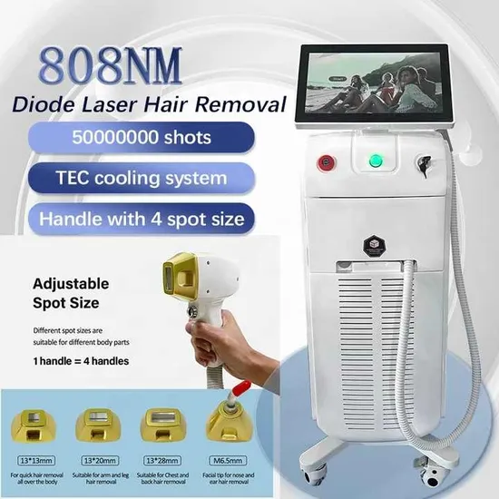Laser 755 808 1064nm Permanent Ice Laser Hair Removal for All Skin Use Beauty Equipment Diode Laser Hair Removal Machine 