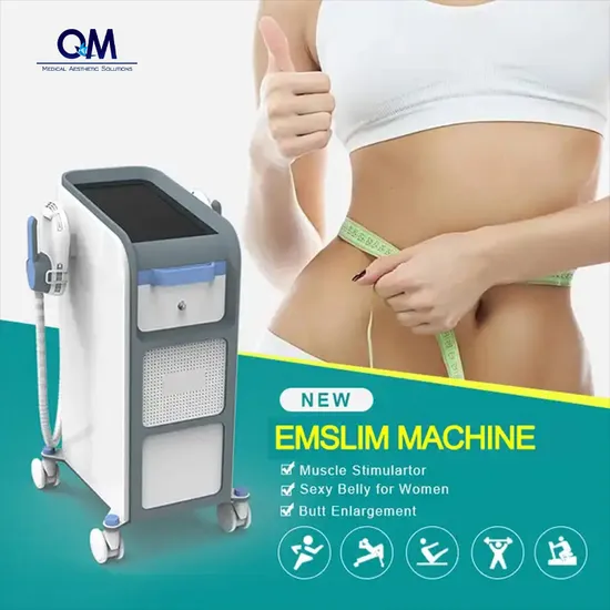 EMS Body Sculpting Body Shaping RF Slimming Machine 2025 Qm EMS Body Sculpting Fat Burning Weight Lose with Pelvic Floor Massage Pad Cushion 