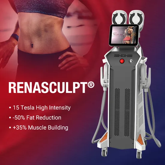 Factory Price Renasculpt Hiemt Fat Removal 3 in 1 EMS + RF Neo 5000W 15 Tesla 5 Handle Body Sculpting Slimming Machine Price 