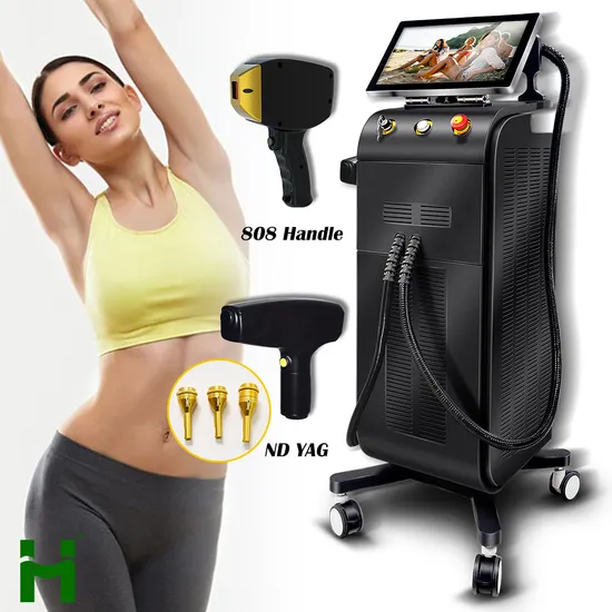 2 in 1 Diode Laser Pico Laser Hair Removal Tattoo Remove Q Switch ND YAG Picosecond Ice Titanium Skin Rejuvenation Beauty Machine 