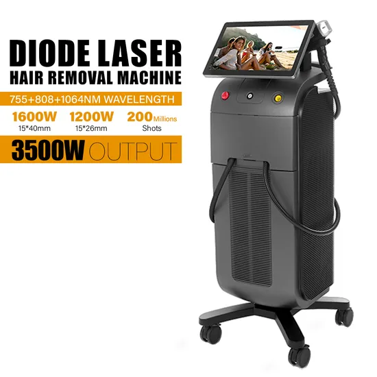 CE/FDA 3500W Diode Laser Hair Removal Machine with 100 Million Shots 3 Wavelength 755nm 808nm 1064nm Beauty Machine for All Hair Types 